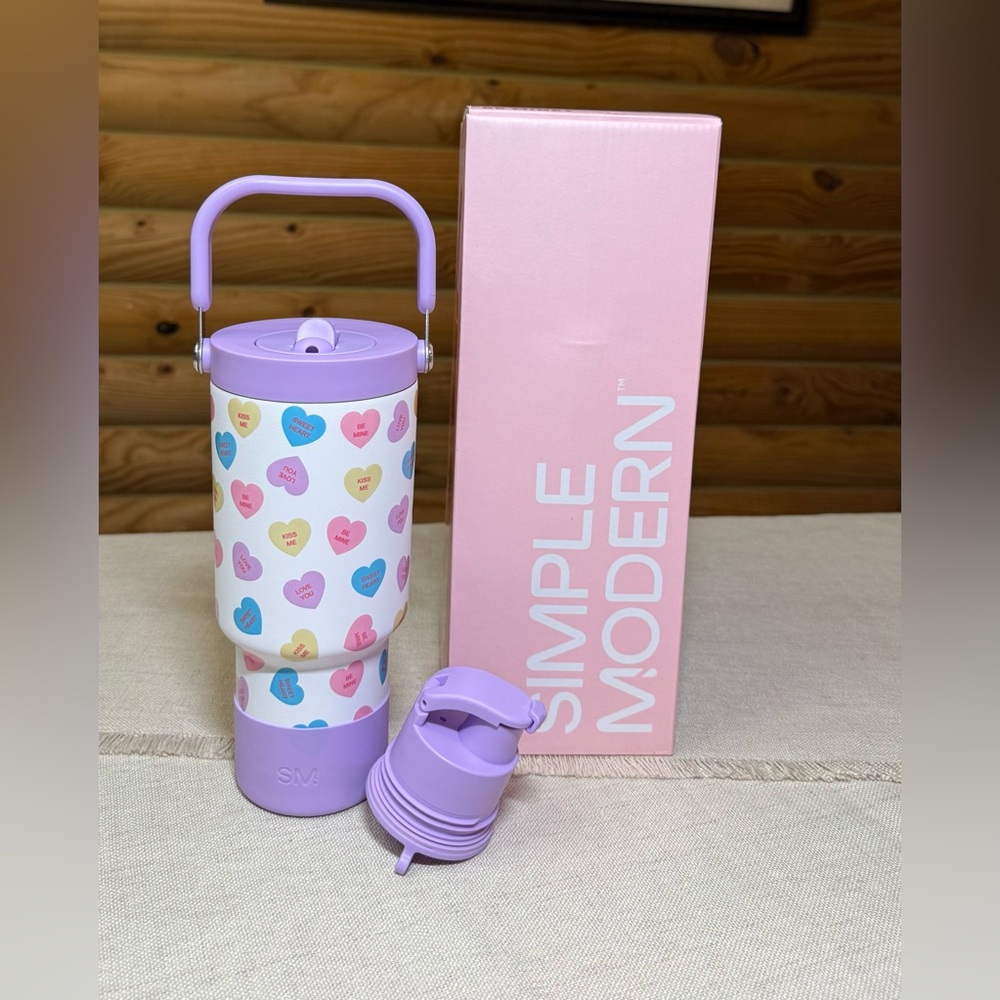 VALENTINES Simple Modern CONVERSATION HEARTS 30oz Trek Pivot Tumbler